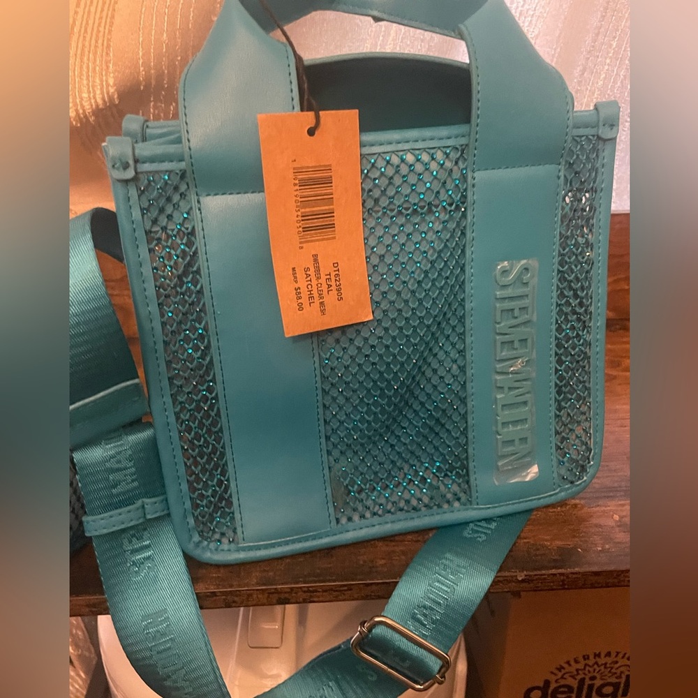 Steve Madden Blue Mini Mesh Bag